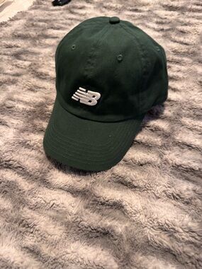 New Balance Forest Green Hat with White NB Logo